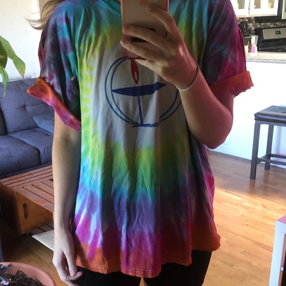 Vintage oversized slouchy tie dye t shirt indie sleaze grunge style unisex XL - Picture 4 of 13